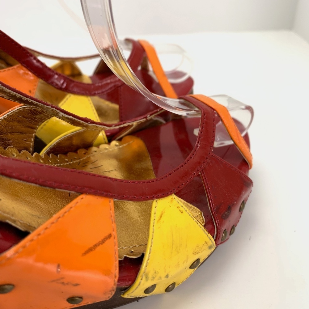 NAUGHTY MONKEY Wedge Patent Leather Heels Shoes 9 - Picture 6 of 16